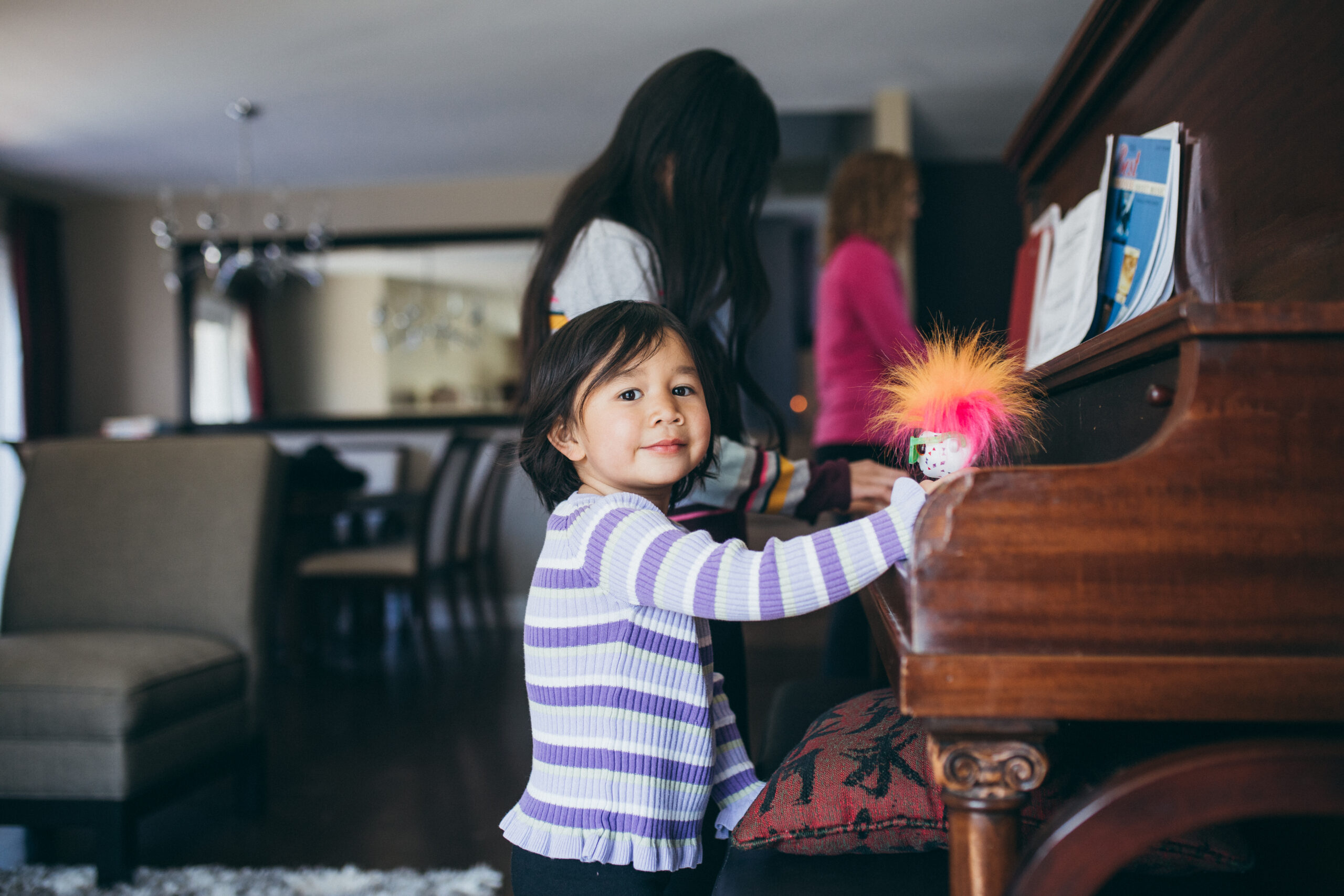 Nankind child playing the piano